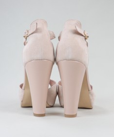 Sandálias Nude de Senhora Ginova Elegantes