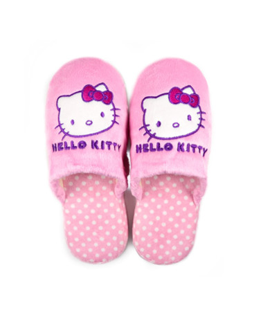 Ladies Room Slippers Hello Kitty Fuxia