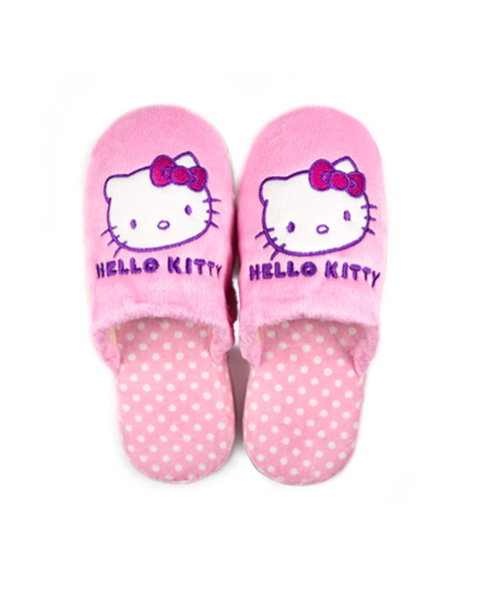 Ladies Room Slippers Hello Kitty Fuxia