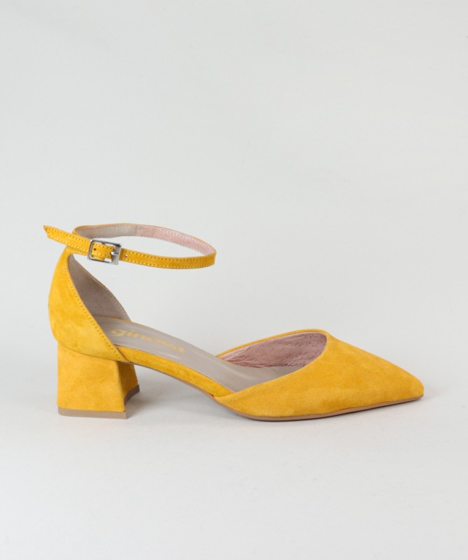 Sapatos Amarelas de Senhora Ginova com Tira Ajustável