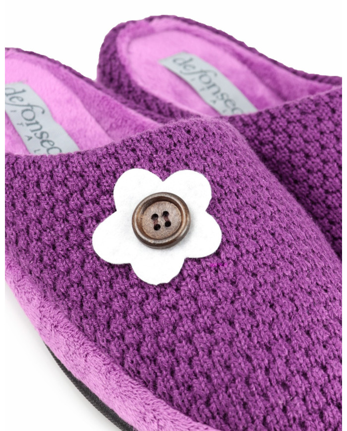 DeFonseca Damas de la habitación zapatillas con flores