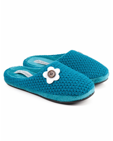 DeFonseca Damas de la habitación zapatillas con flores