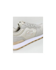 Taupe Skechers Goldn Gurl shoes