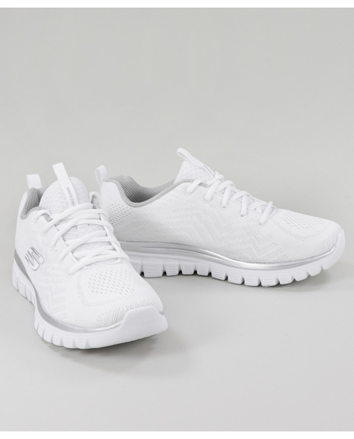 White Skechers Get Connected Trainers