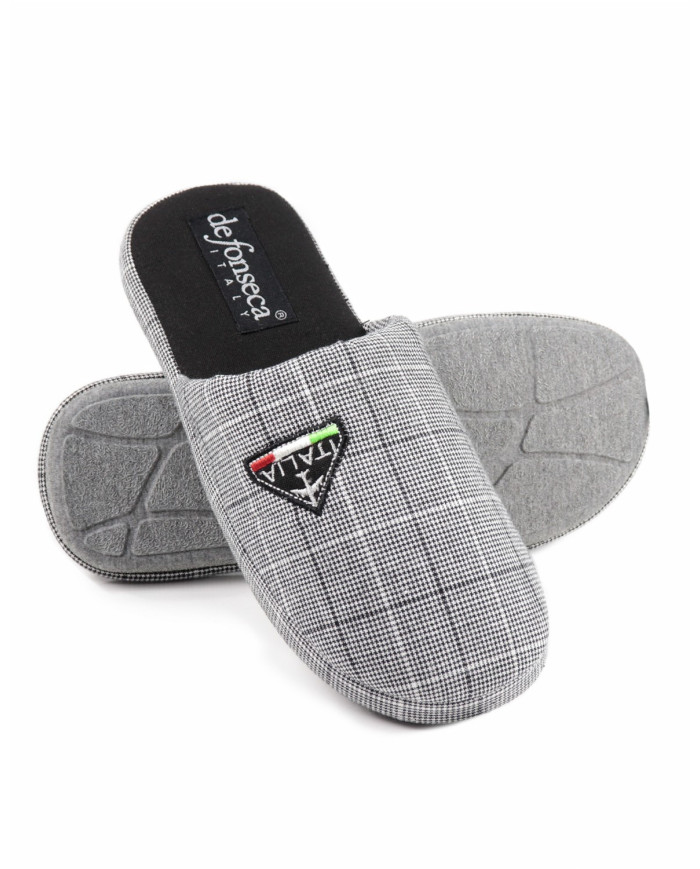 Chinelos de Quarto de Homem Xadrez DeFonseca Itália