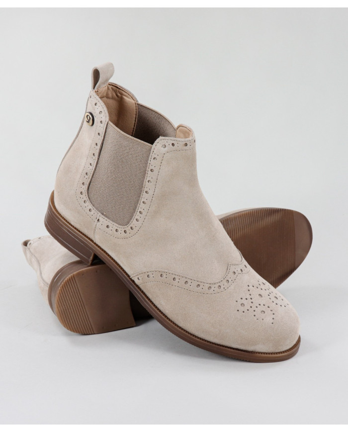 Taupe Boots by Mrs. Ginova with Elastics on the Laterals