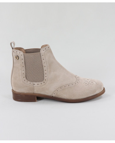 Taupe Boots by Mrs. Ginova with Elastics on the Laterals