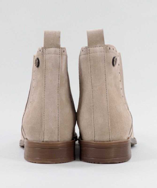 Botas Taupe de Senhora Ginova com Elásticos nas Laterais