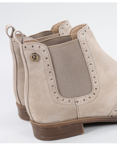 Taupe Boots by Mrs. Ginova with Elastics on the Laterals