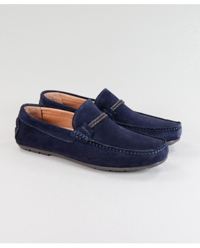 Mocassins Azul de Homem Ginova com Corda
