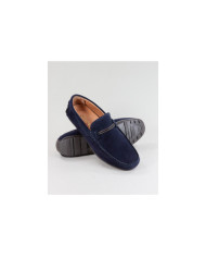 Blue Ginova Man Moccasins with String