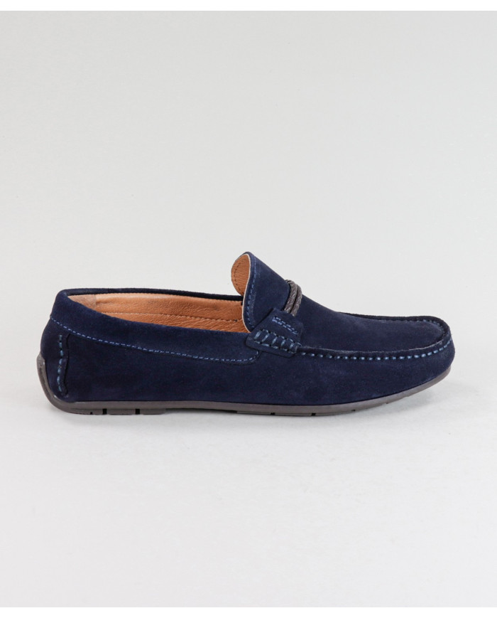 Mocassins Azul de Homem Ginova com Corda
