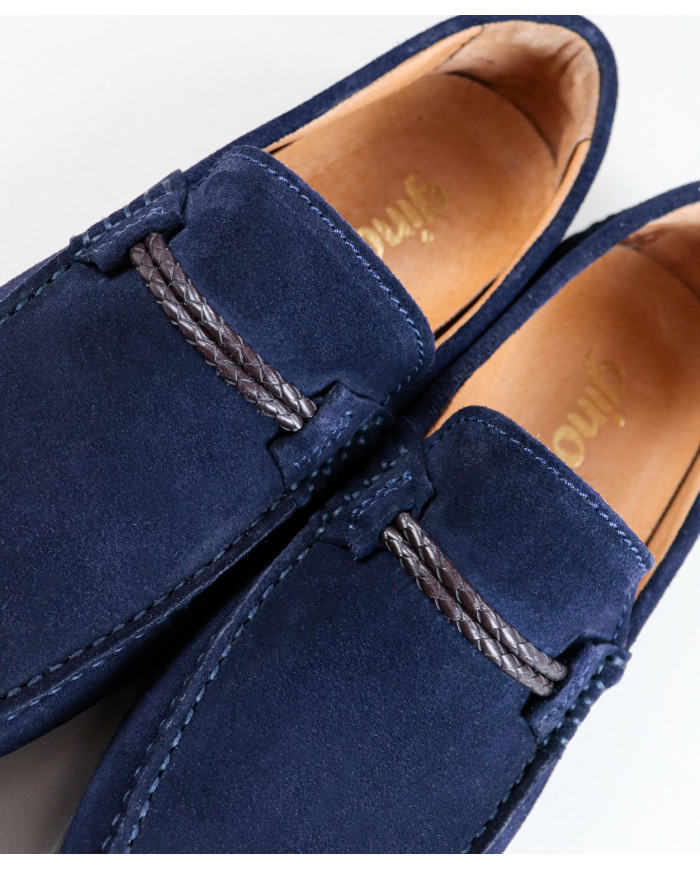 Mocassins Azul de Homem Ginova com Corda