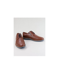 Sapatos Castanhos de Homem Ginova em Pele