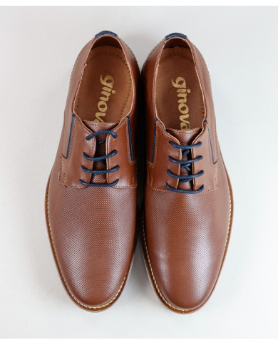 Sapatos Castanhos de Homem Ginova em Pele