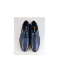 Sapatos Azuis de Homem Ginova em Pele