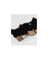 Botins Pretos de Senhora Ginova com Laço Atrás