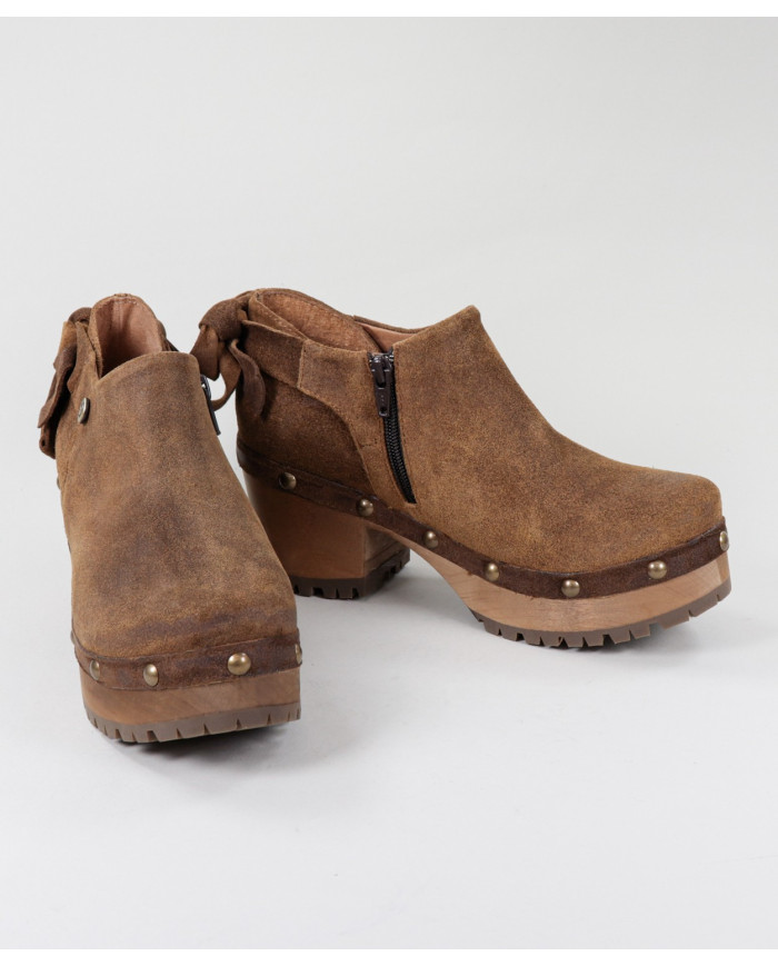 CamelSebo de Senhora Ginova Botins with Laço Back