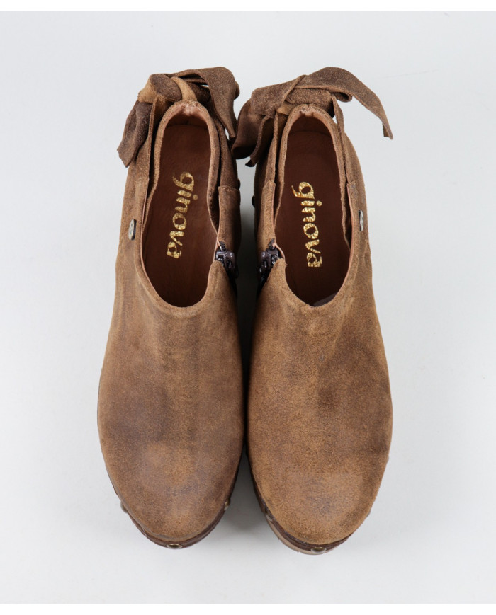 CamelSebo de Senhora Ginova Botins with Laço Back