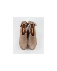 Botins Taupe de Senhora Ginova com Laço Atrás