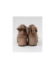 Botins Taupe de Senhora Ginova com Laço Atrás