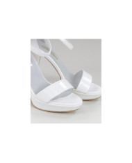 Sandálias Noiva Brancas Elegantes de Senhora Ginova