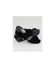 Black Sandals of Lady Ginova of Two Strips