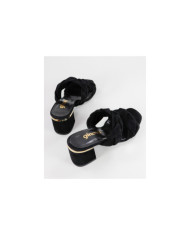 Black Sandals of Lady Ginova of Two Strips