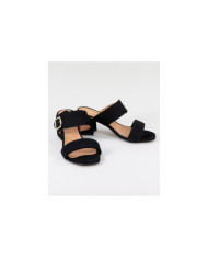 Lady Ginova Black Sandals with Adjustable Strip
