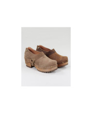 Botins Taupe de Senhora Ginova com Tira Removível