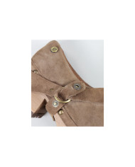 Botins Taupe de Senhora Ginova com Tira Removível