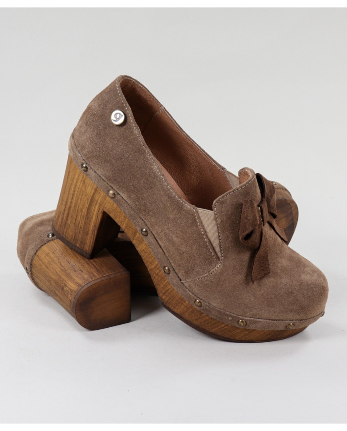 Women's Taupe Shoes Ginova with Lace