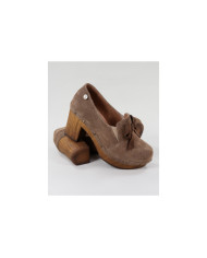 Women's Taupe Shoes Ginova with Lace