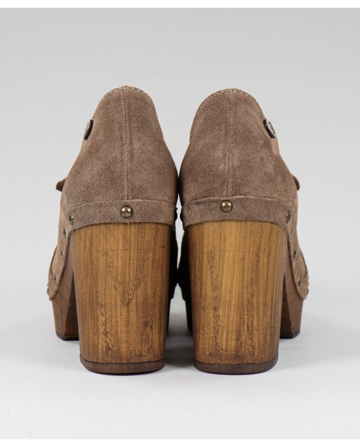 Women's Taupe Shoes Ginova with Lace