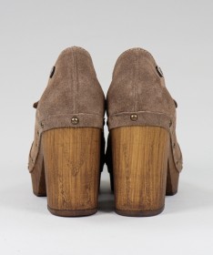 Sapatos Taupe  de Senhora Ginova com Laço