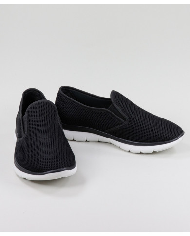 Lady Ginova Sports Black Shoes with Elastic