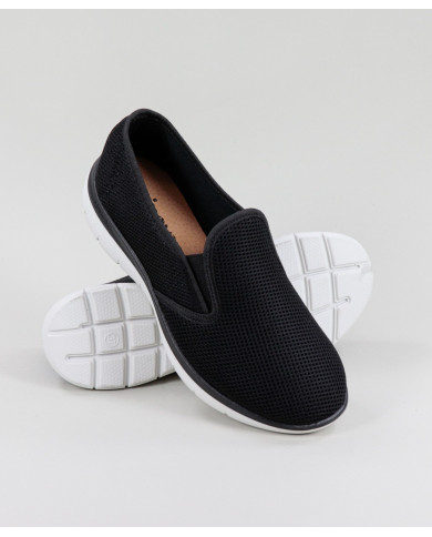 Sapatos Pretos Desportivos de Senhora Ginova com Elástico