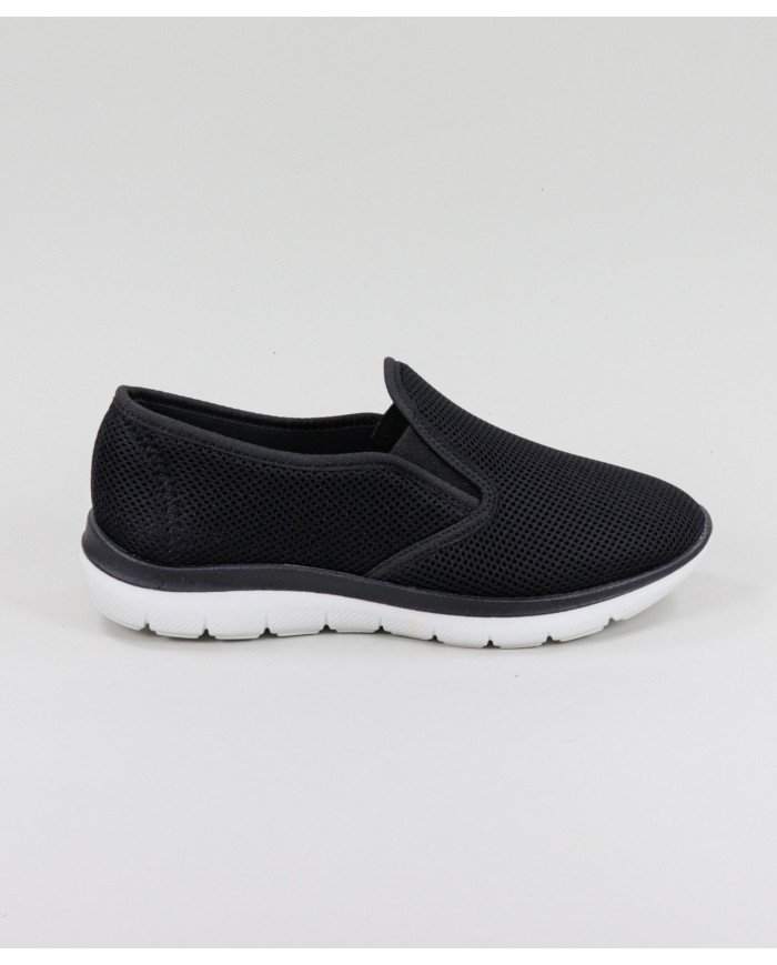 Lady Ginova Sports Black Shoes with Elastic