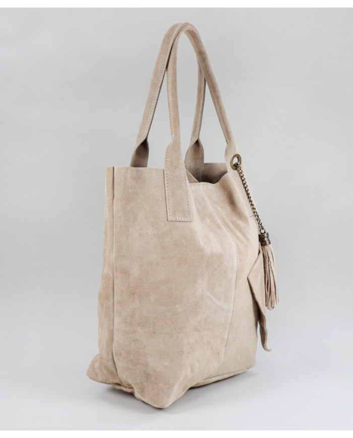 Bolsa de Lady Taupe en la piel