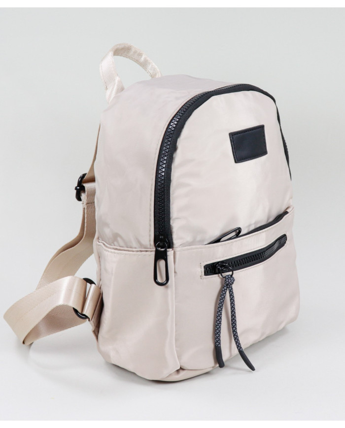 Mochila Bege de Senhora Acolchoada