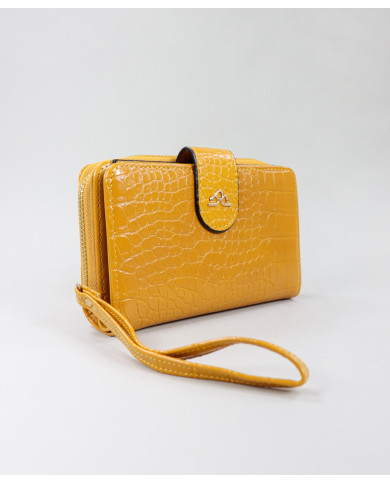 Funda de mostaza de mujeres con texturas