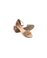 Women's Rase Sandals Ginova Taupe with Tira Corrugated