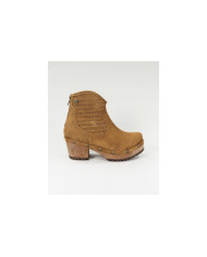 Botas de Senhora Ginova Perforated with Wood Sole