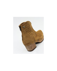 Botas de Senhora Ginova Perforated with Wood Sole