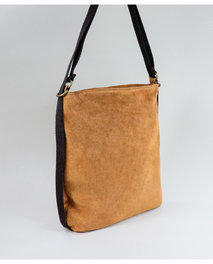 Mala Camel em Pele Convertível em Mochila