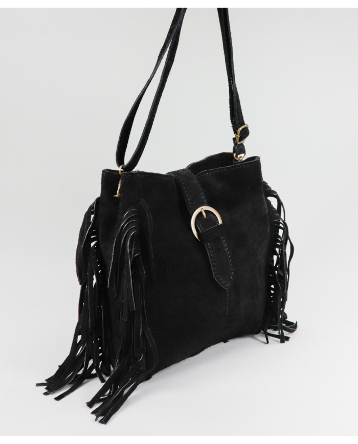 Maleta negra de Lady con naranjas en la piel