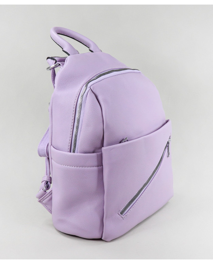 Mochila Lilac con bolsillos en el frente
