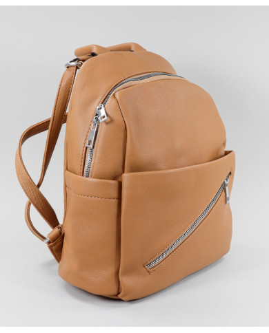 Mochila Camel con bolsillos en el frente