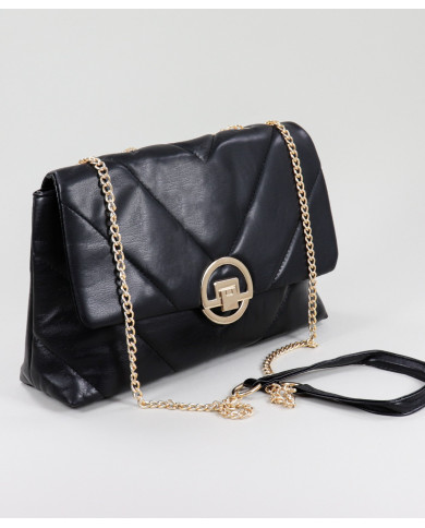 Lady's Black Suitcase with Chain Handle