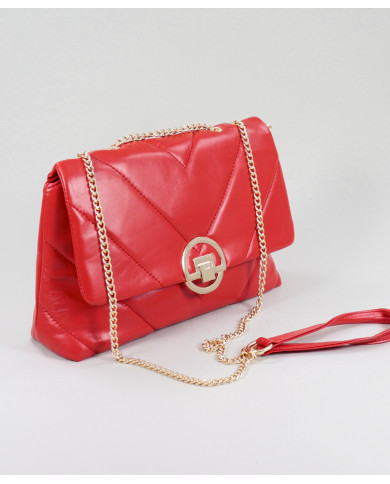 Red Lady Bag with Chain Strap